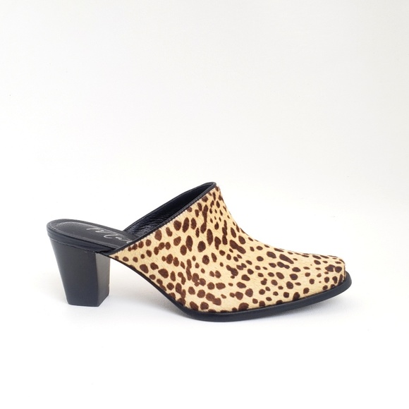 leopard mules for women